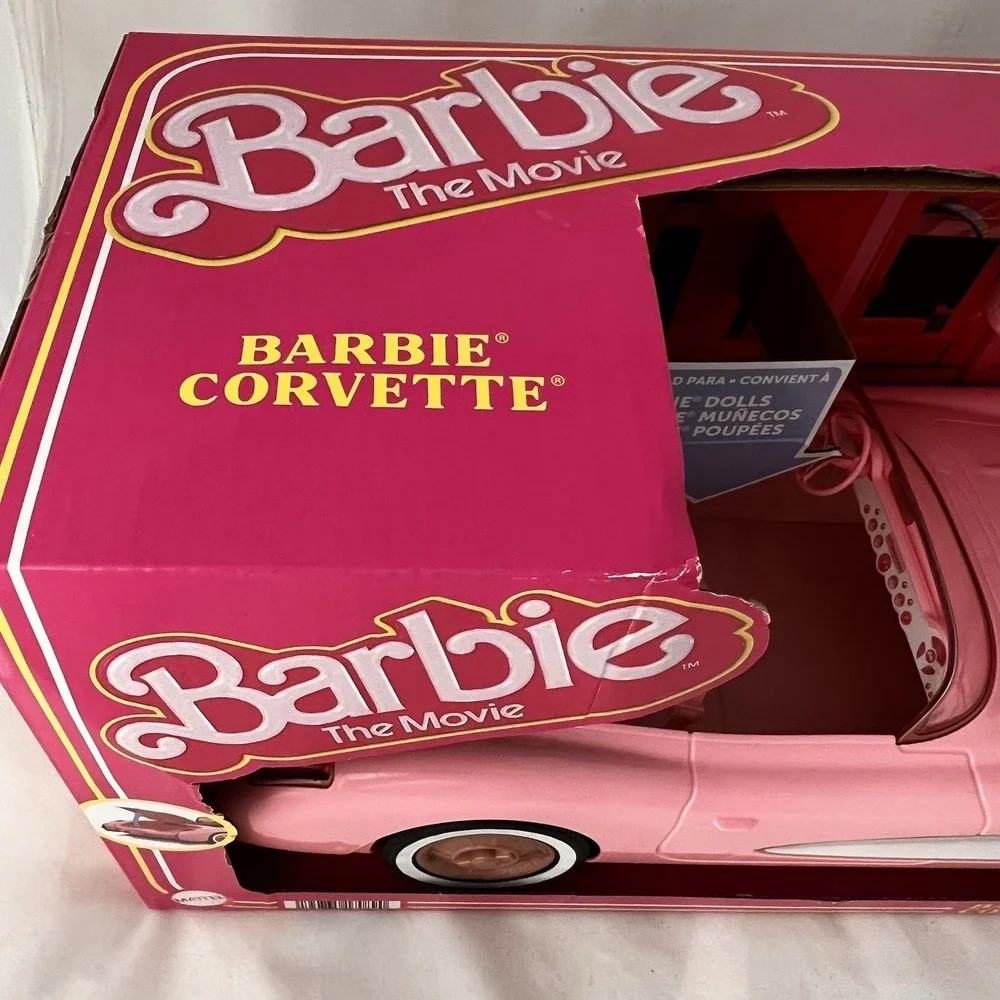 Barbie Pink Corvette RC Toy Car